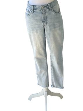 Wonderly Light Blue Mid-Rise Skinny Crop Jeans-Size 10